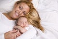 Mother holding baby boy in her arms Royalty Free Stock Photo