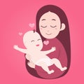 Mother holding cute baby Royalty Free Stock Photo