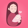 Mother holding cute baby Royalty Free Stock Photo