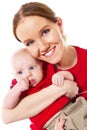Mother holding her baby boy Royalty Free Stock Photo