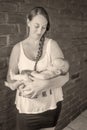 Mother Holding His Newborn Baby Boy Royalty Free Stock Photo