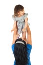 Mother holding up toddler girl Royalty Free Stock Photo