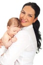 Mother hugging her newborn son Royalty Free Stock Photo