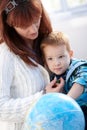 Mother hugging little boy Royalty Free Stock Photo