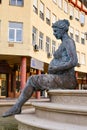 Mother hugging a child. Monument at the historical center of Skopje ,Macedonia