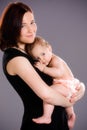 Mother Hugs Baby Royalty Free Stock Photo