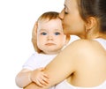 Mother kiss baby Royalty Free Stock Photo