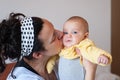 Mother kissing her baby Royalty Free Stock Photo