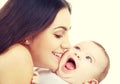 Mother kissing her baby Royalty Free Stock Photo