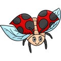 Mother Ladybug Cartoon Colored Clipart