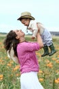 Mother Lifting Her Child Up Royalty Free Stock Photo