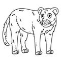 Mother Lion Isolated Coloring Page for Kids
