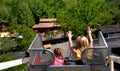 Enjoyinng a First Time Ferris Wheel Ride Royalty Free Stock Photo