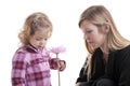 Mother and little girl gardening Royalty Free Stock Photo