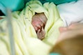 Mother looking for first ime her baby being born via Caesarean Section Royalty Free Stock Photo