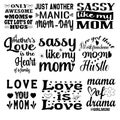 A mother loves is the heart of a family SVG Vector Typography