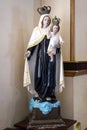 Statue Virgin Mary, Madonna with blessing son Jesus in Our Lady of the Immaculate Conception Cathedral, Batan Islands, Philippines