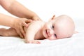 Mother massaging her pleased baby girl Royalty Free Stock Photo