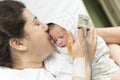 Mother with new born baby Royalty Free Stock Photo