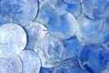 Mother of pearl blue round circle pattern Royalty Free Stock Photo