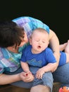 Mother playing with her baby Royalty Free Stock Photo