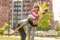 mother playing with little adopted girl Royalty Free Stock Photo