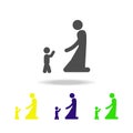 mother plays with baby multi color icon. Element of travel icon for mobile concept and web apps, can be used for web and mobile. P Royalty Free Stock Photo