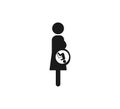 Mother, pregnancy icon. Vector illustration, flat design Royalty Free Stock Photo