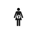 Mother, pregnancy icon. Vector illustration, flat design Royalty Free Stock Photo