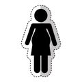 Mother pregnancy silhouette isolated icon