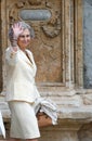 Mother Queen Sofia of spain leaving palma cathedral