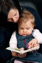 Mother reading baby story