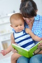 Mother reading book baby Royalty Free Stock Photo