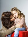Mother reassuring little daughter Royalty Free Stock Photo