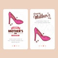 Mother's day card with scandal logo and pink theme vector