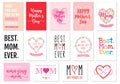 Mother`s day cards, vector set