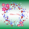 Mother s Day, circle frame, floral wreath design with fresh flowers. Vector illustration eps10 Royalty Free Stock Photo