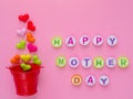 Mother`s day concept. HAPPY MOTHER DAY alphabet Royalty Free Stock Photo