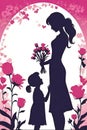 Mother\'s Day concept. Vector illustration.