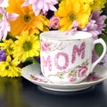 Mother's day flowers square Royalty Free Stock Photo