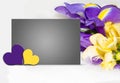 Mother`s day illustration with spring flowers, hearts Royalty Free Stock Photo