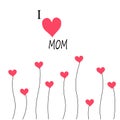 Mother`s day illustration text decor poster