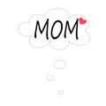 Mother`s day illustration text decor poster