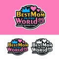 Mother`s day label sticker design premium