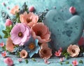 Mother\'s Day Love: Heart-Shaped Paper Flowers and Maternal Messa