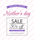 Mother`s day sale off, discount, vaucher, brochure