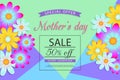 Mother`s day sale off, discount, vaucher, brochure