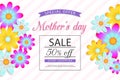 Mother`s day sale off, discount, vaucher, brochure