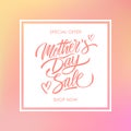 Mother`s Day Sale special offer card for business, promotion and advertising.