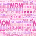 Mother`s Day seamless word pattern